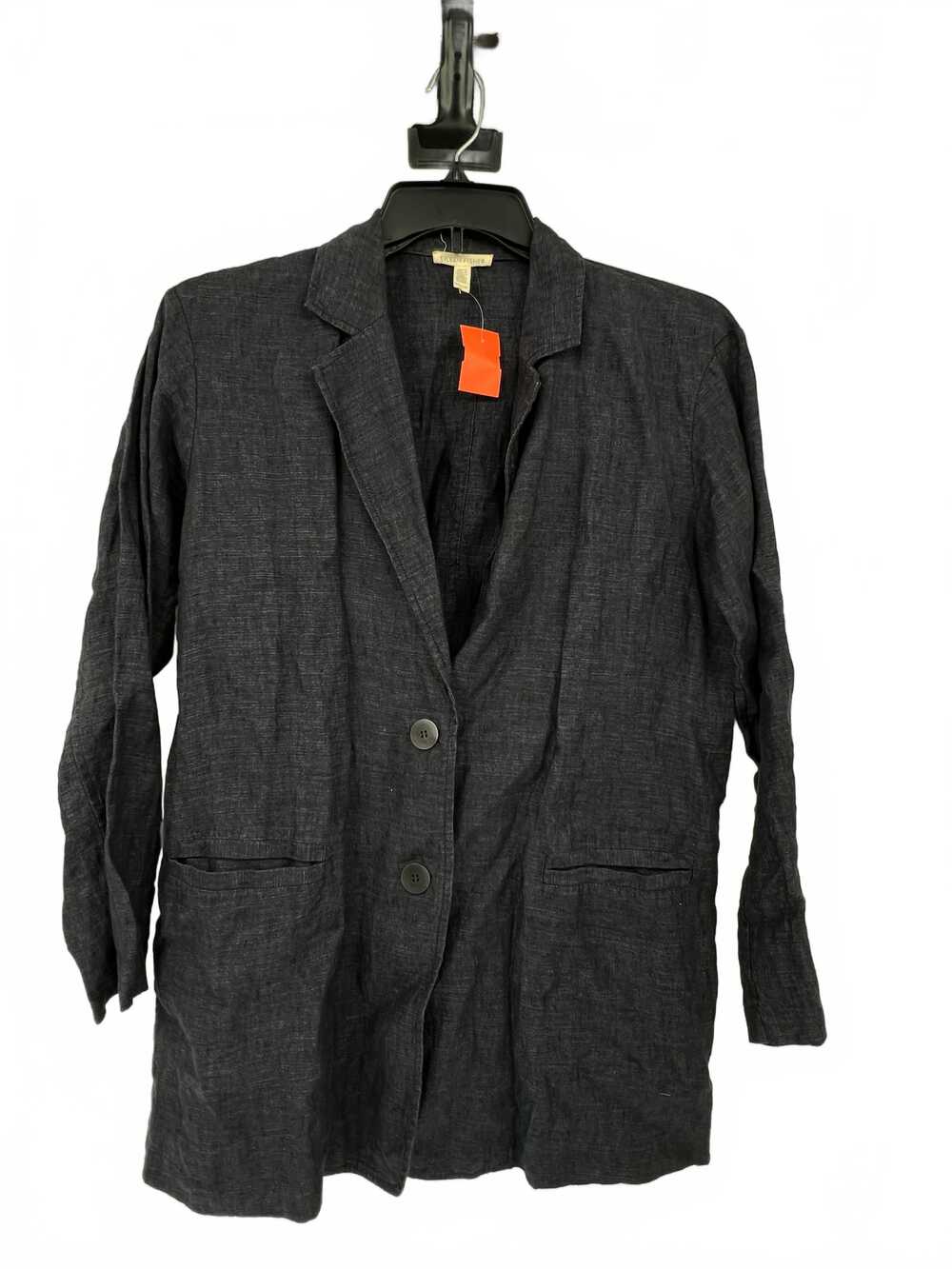 Eileen Fisher Gray Cotton Blazer | XS Regular, Pockets